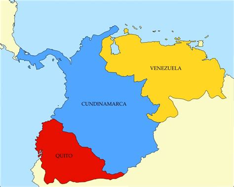 mapa de la gran colombia